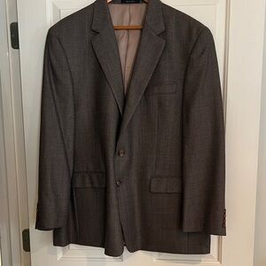 Classic Men's Brown Black Check Blazer
